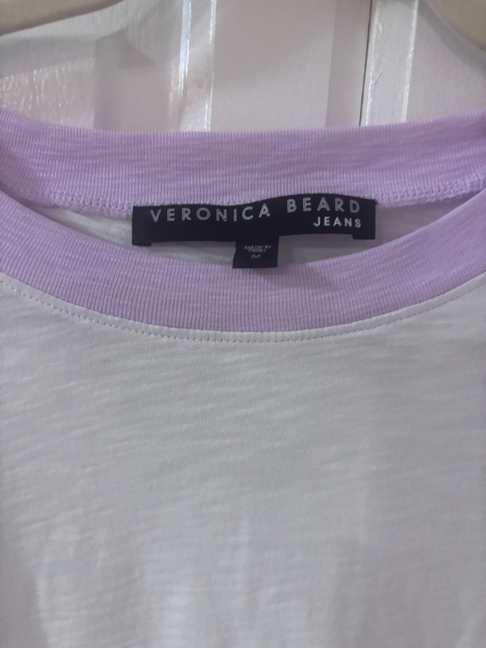 Veronica Beard jeans Lilac and White Mason Long-Sleeve Top - Picture 3 of 4